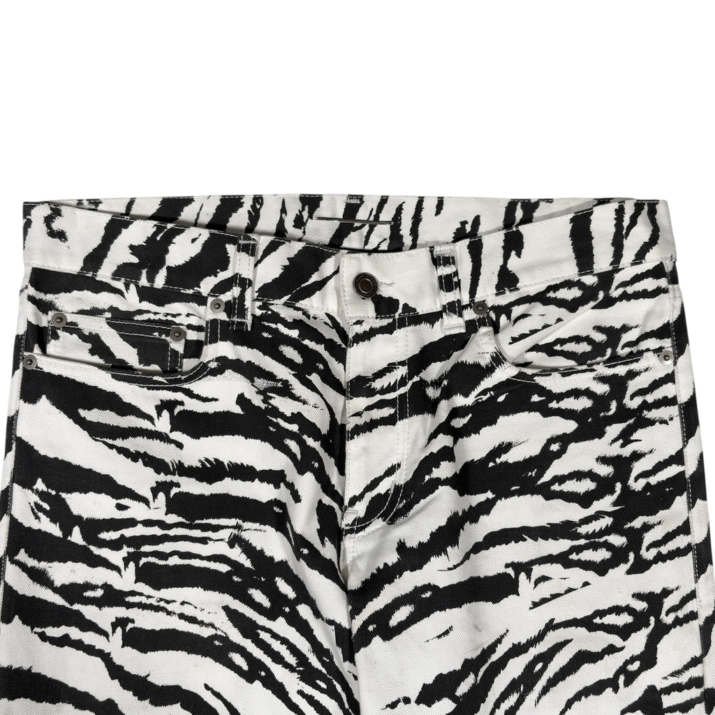 Saint Laurent Paris Hedi Slimane SS14 Tiger/Zebra Print Runway Sample Jeans