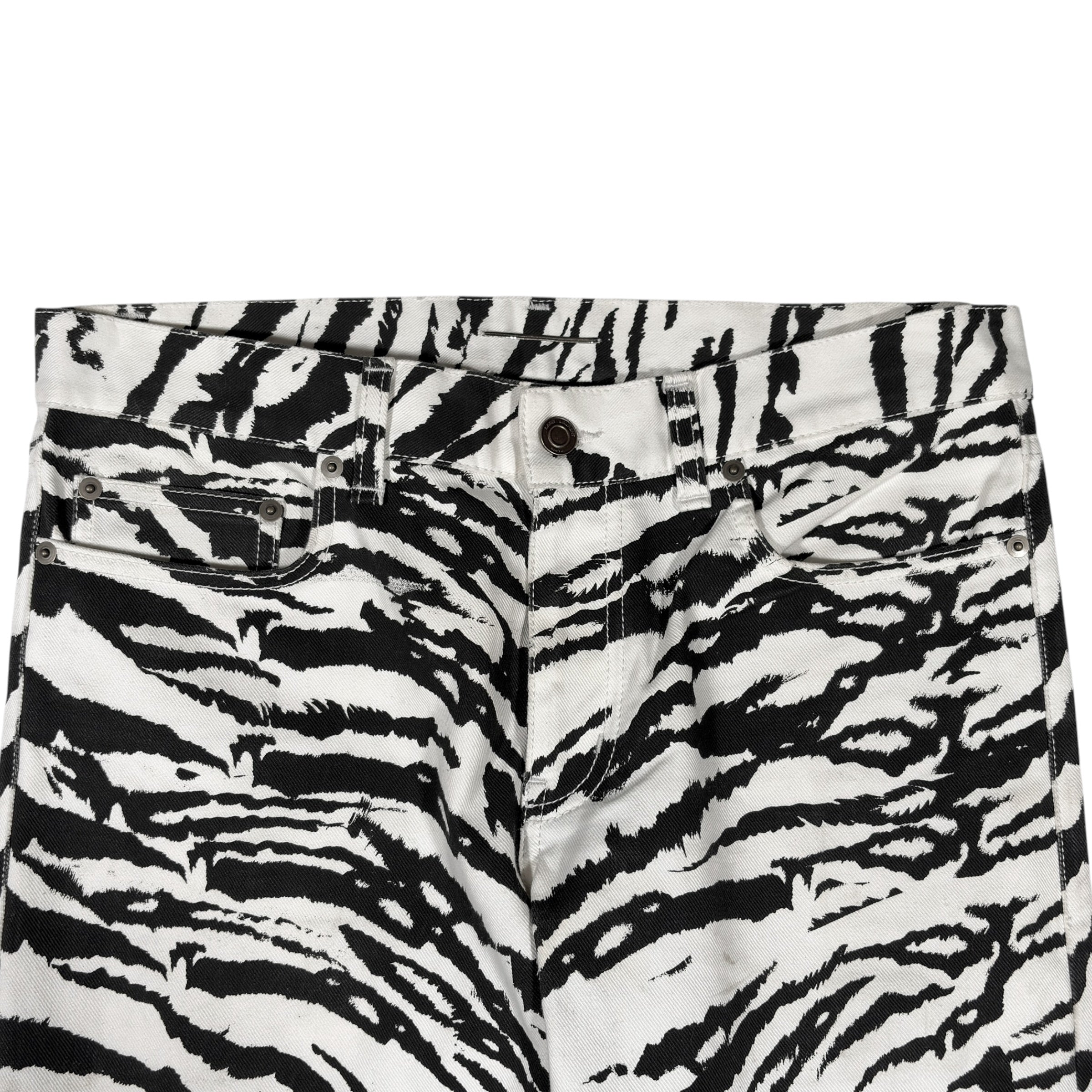 Saint Laurent Paris Hedi Slimane SS14 Tiger/Zebra Print Runway Sample Jeans
