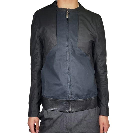 Rick Owens 2012 Bi-Color Velcro Panel Bomber Jacket