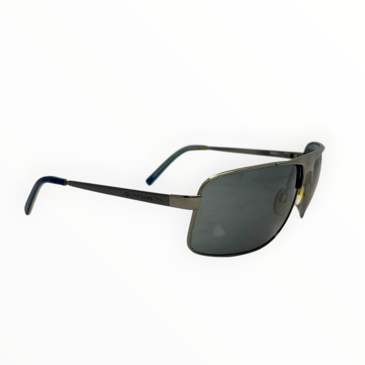 Dolce & Gabbana Vintage Metal Shield Aviator Sunglasses