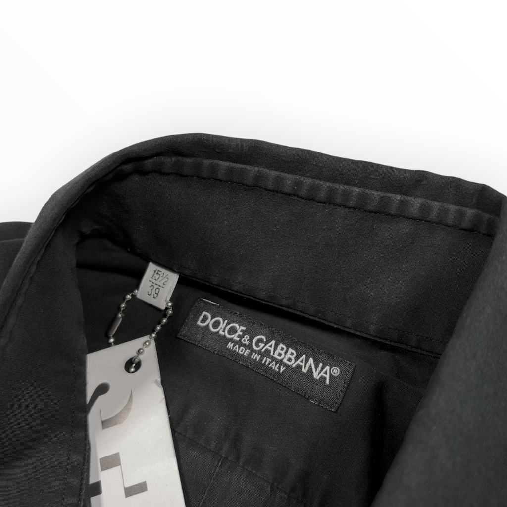 Dolce & Gabbana 2000s Black Cotton Dress Shirt