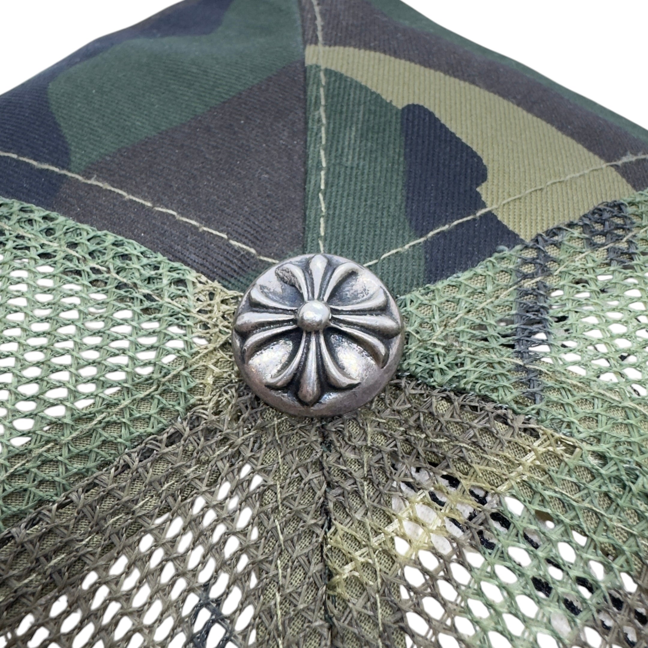 Chrome Hearts Camo "FUCK" Patch Trucker Hat