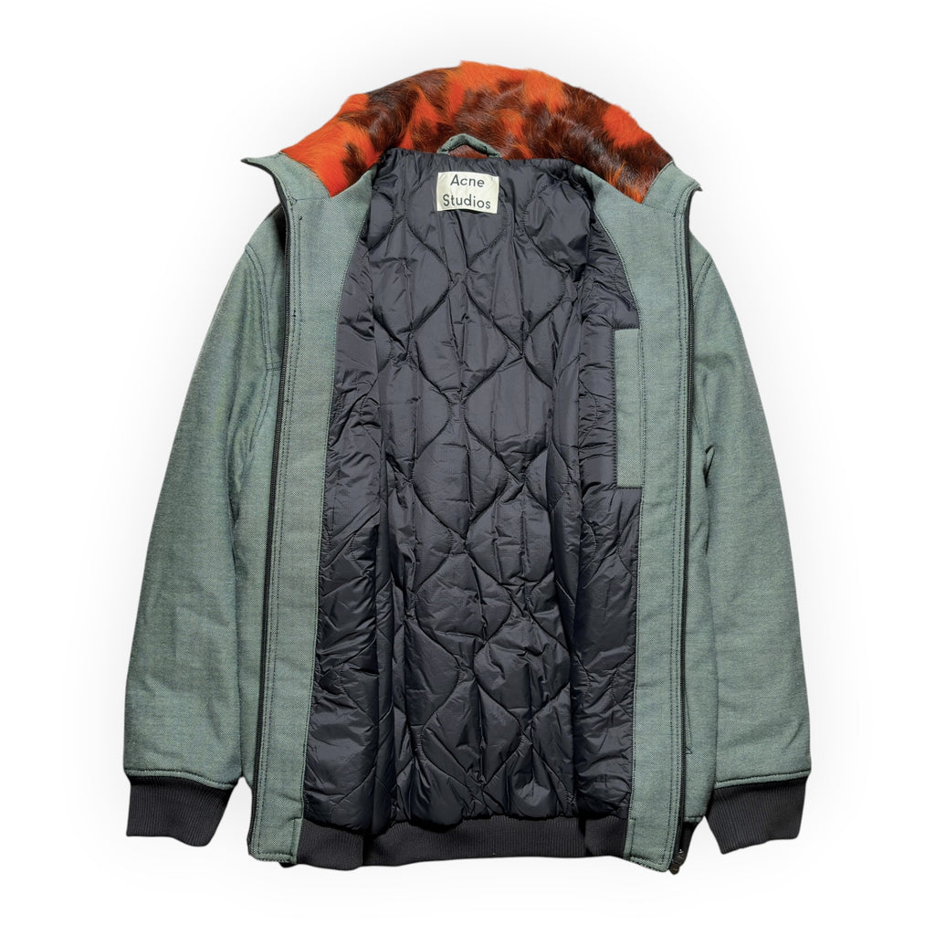 Acne Studios Faux-Fur Collar Belted Utility Jacket