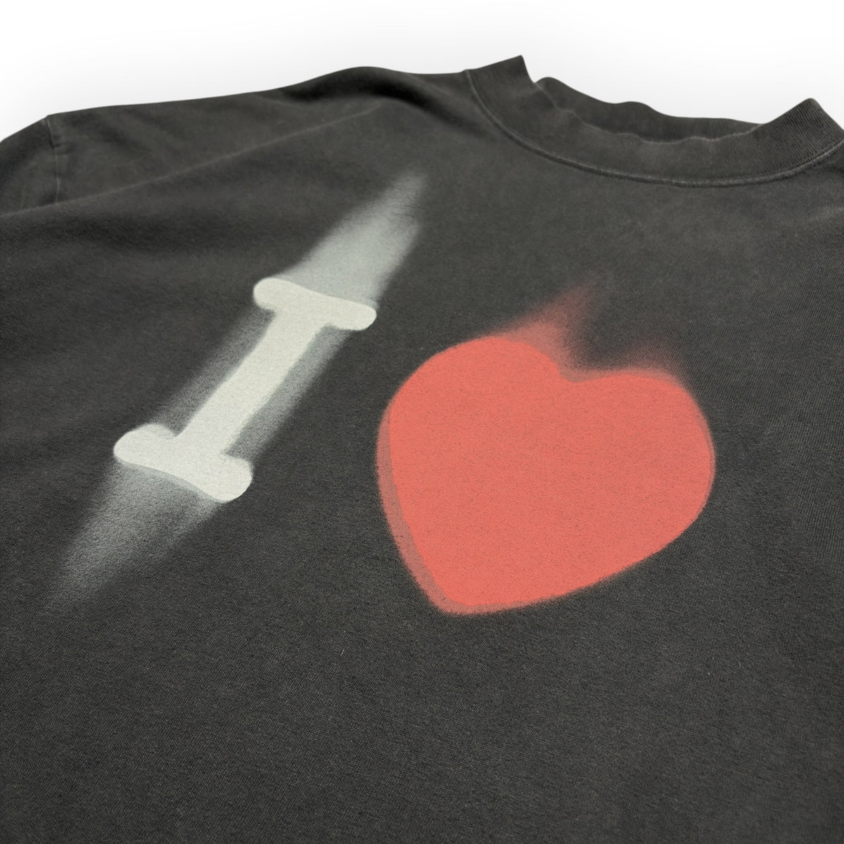 Balenciaga "I♥️" Spray-Effect Oversized T-Shirt