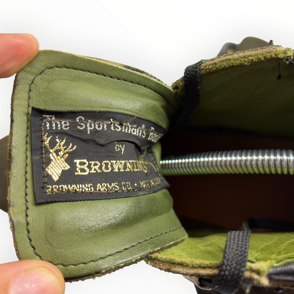 Vintage Browning "The Sportsman's Boot" Olive Suede Hiking Boots