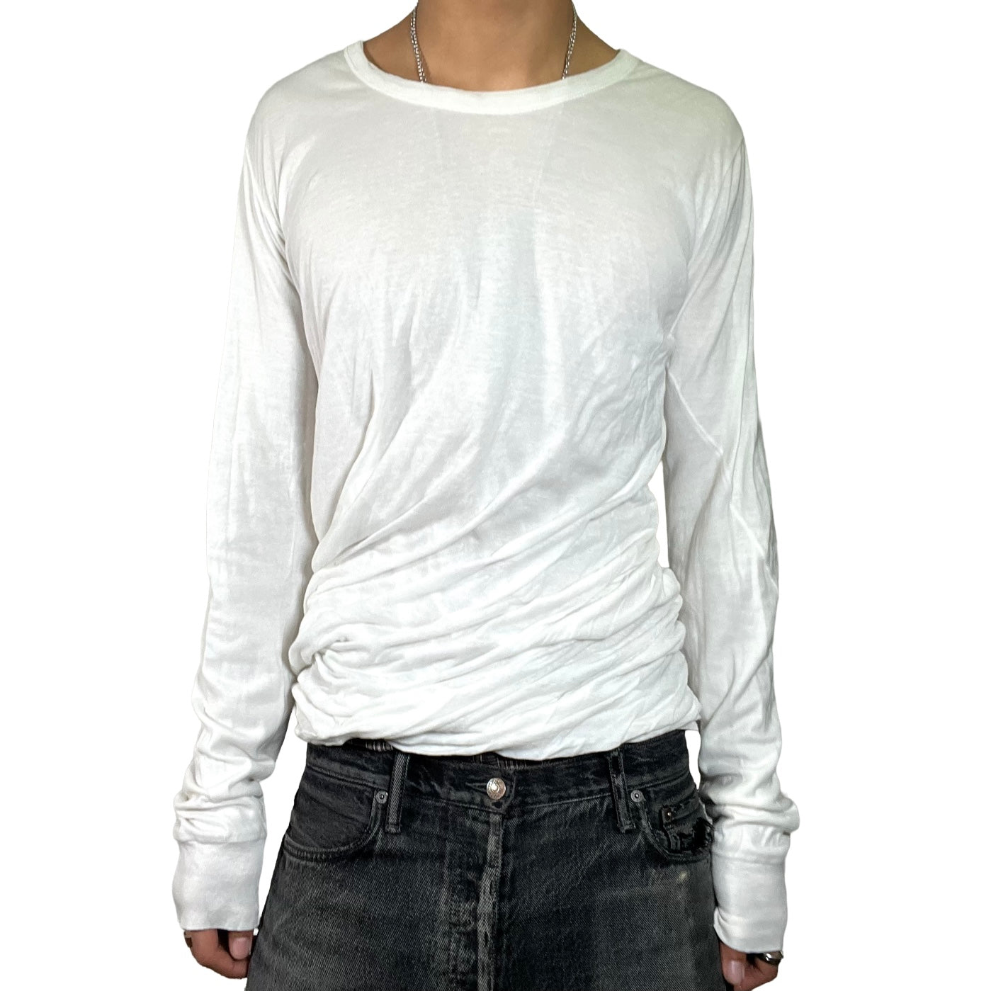 Rick Owens FW17 "Glitter" Double Layered Long Sleeve