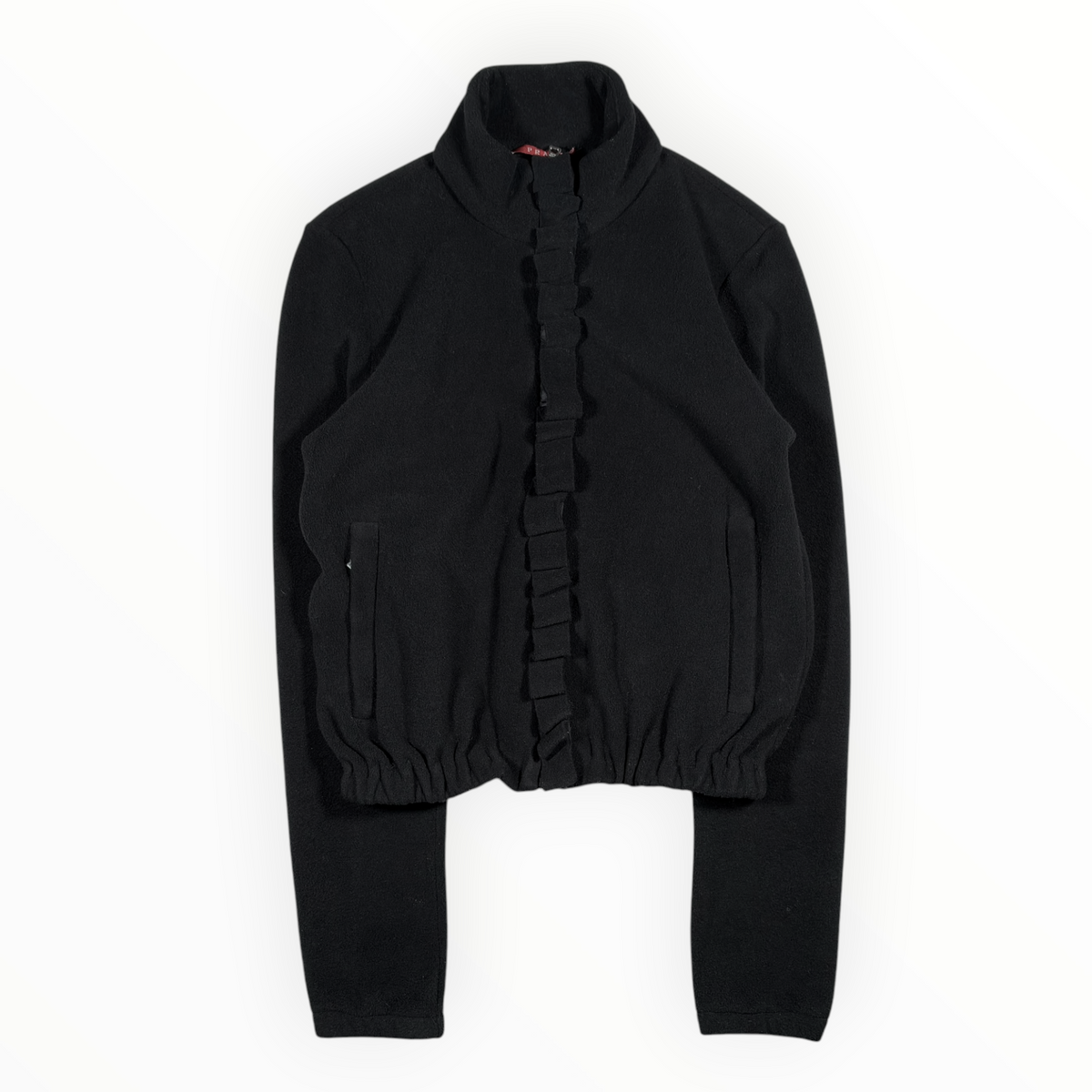Prada Sport 2008 Ruffle-Trim Fleece Jacket