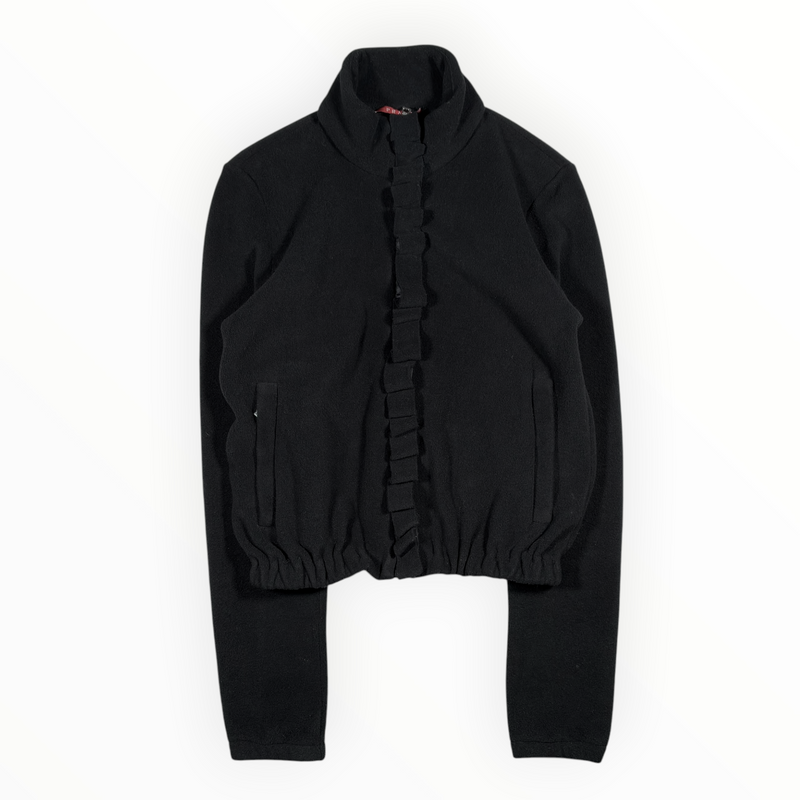 Prada Sport 2008 Ruffle-Trim Fleece Jacket