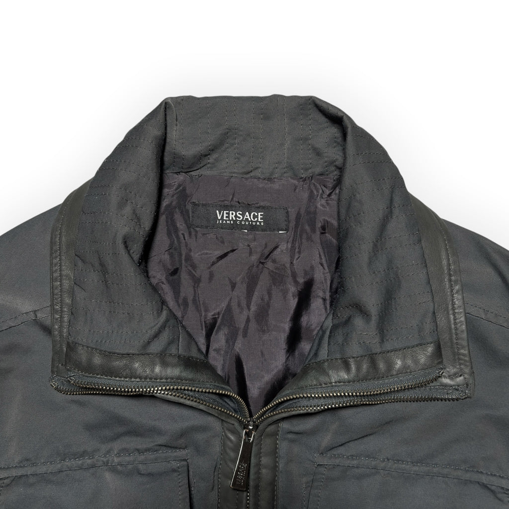 Versace Jeans Couture Leather-Trimmed Buckled Utility Parka
