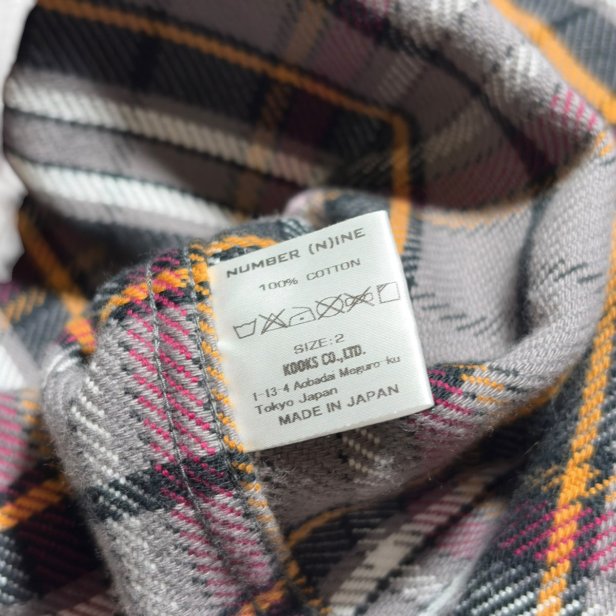 Number (N)ine Plaid Flannel Button-Down Shirt