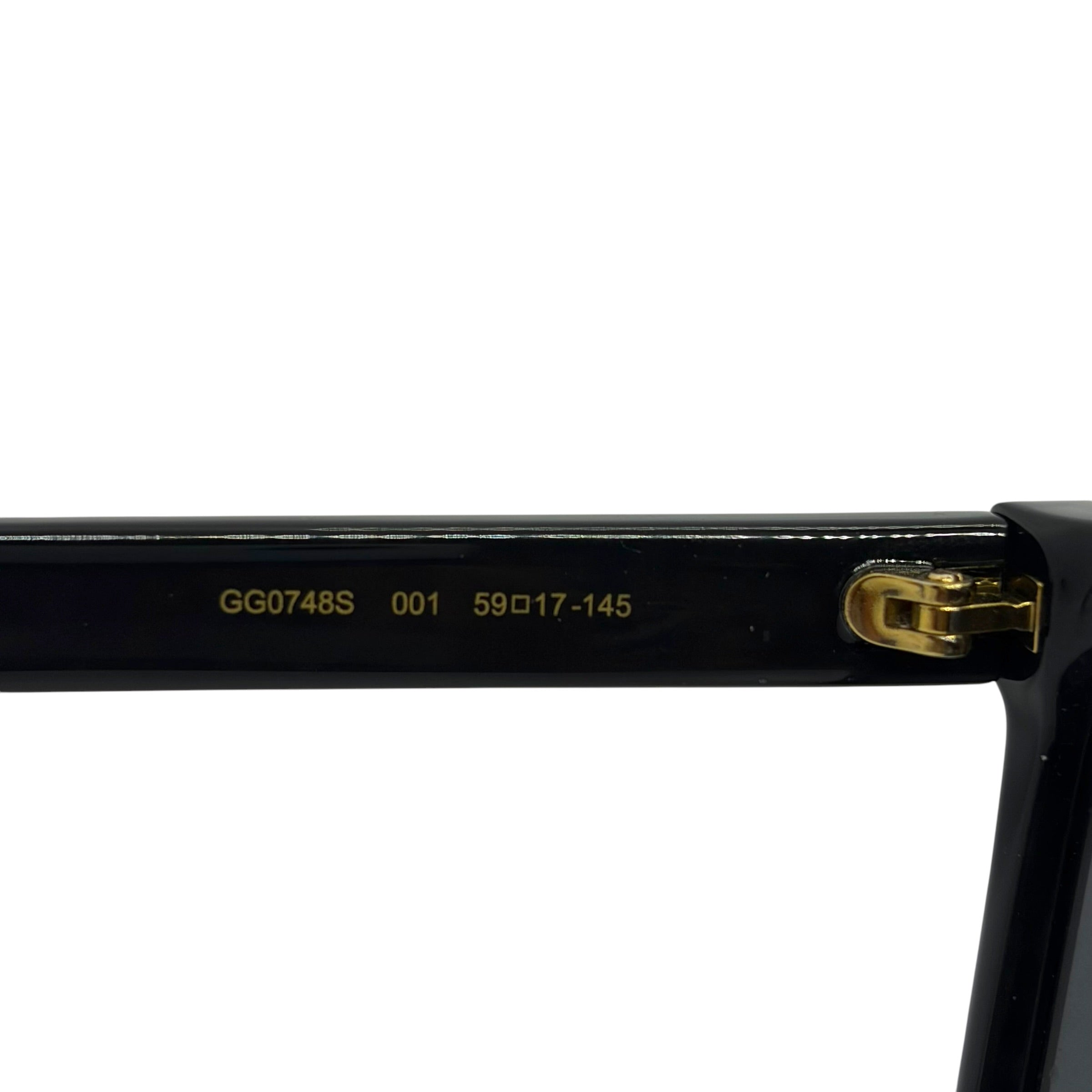 Gucci Web Detail Flat-Top Square Sunglasses