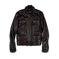 Dolce & Gabbana Multi-Pocket Leather Moto Bomber Jacket