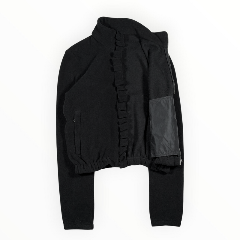 Prada Sport 2008 Ruffle-Trim Fleece Jacket