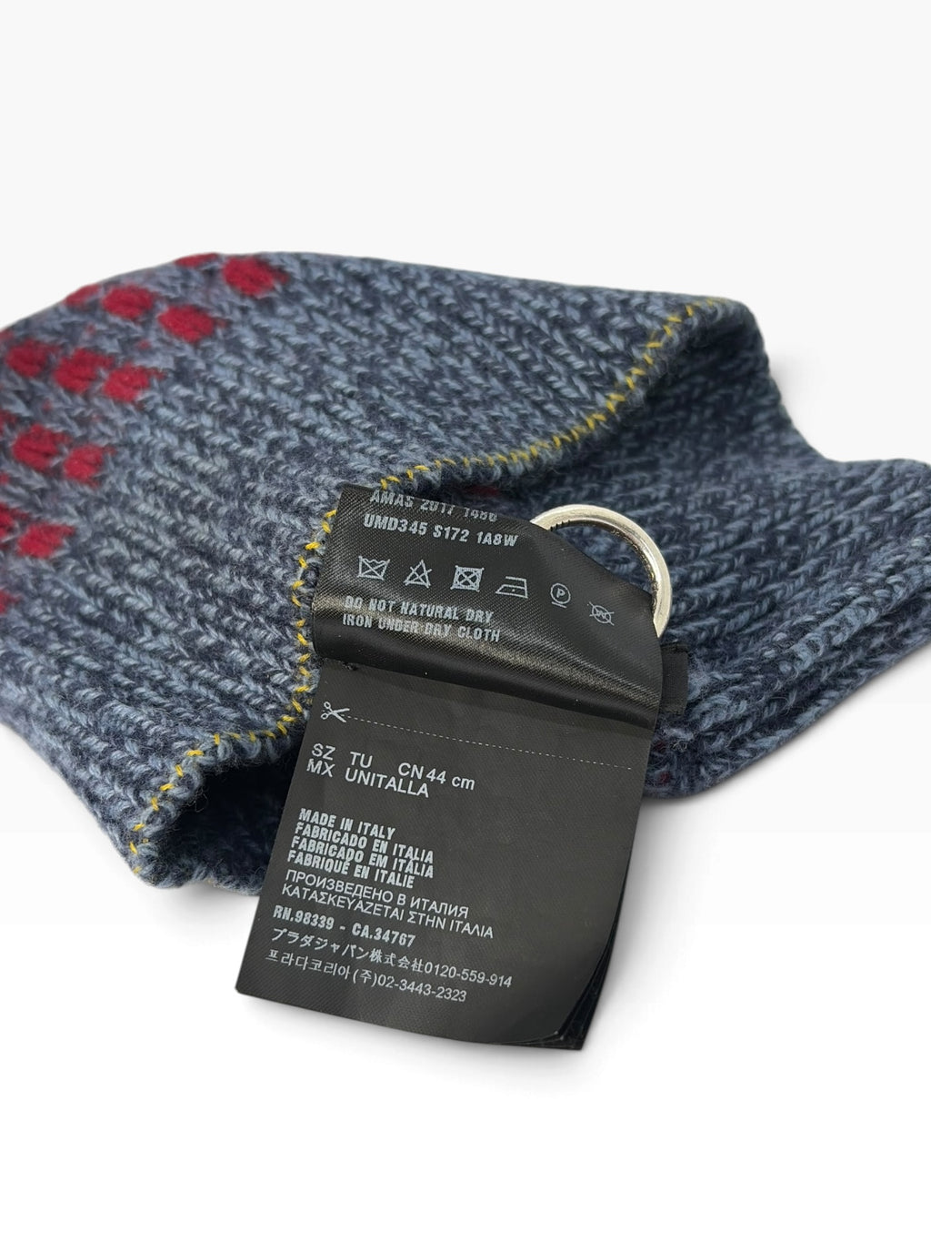 Prada Patterned Wool Beanie