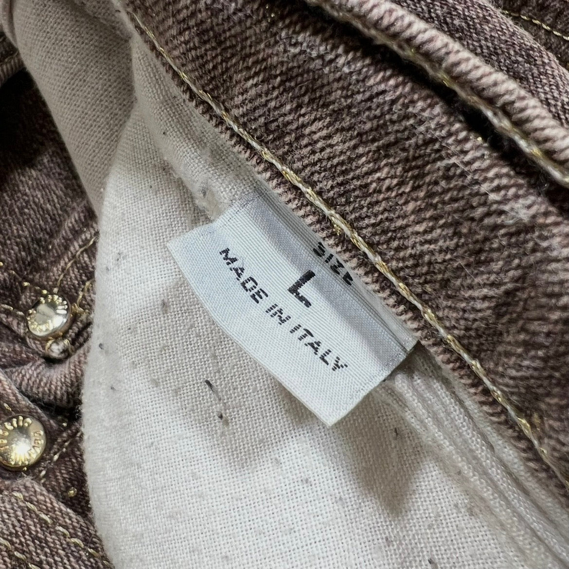 Roberto Cavalli Gold Thread Jeans
