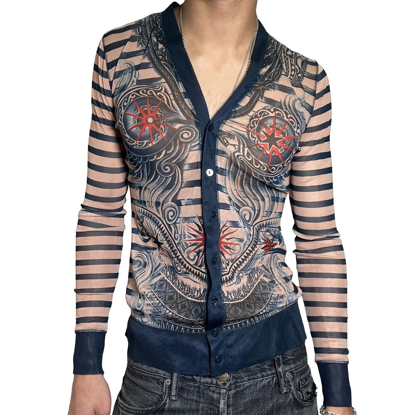 Jean Paul Gaultier x Lindex Mesh Cardigan