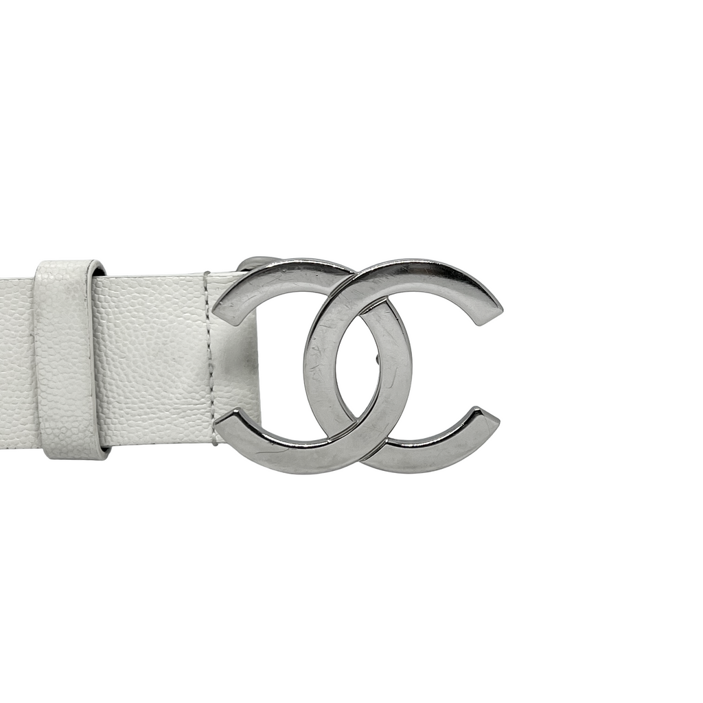 Chanel 2002 CC Logo Leather Belt
