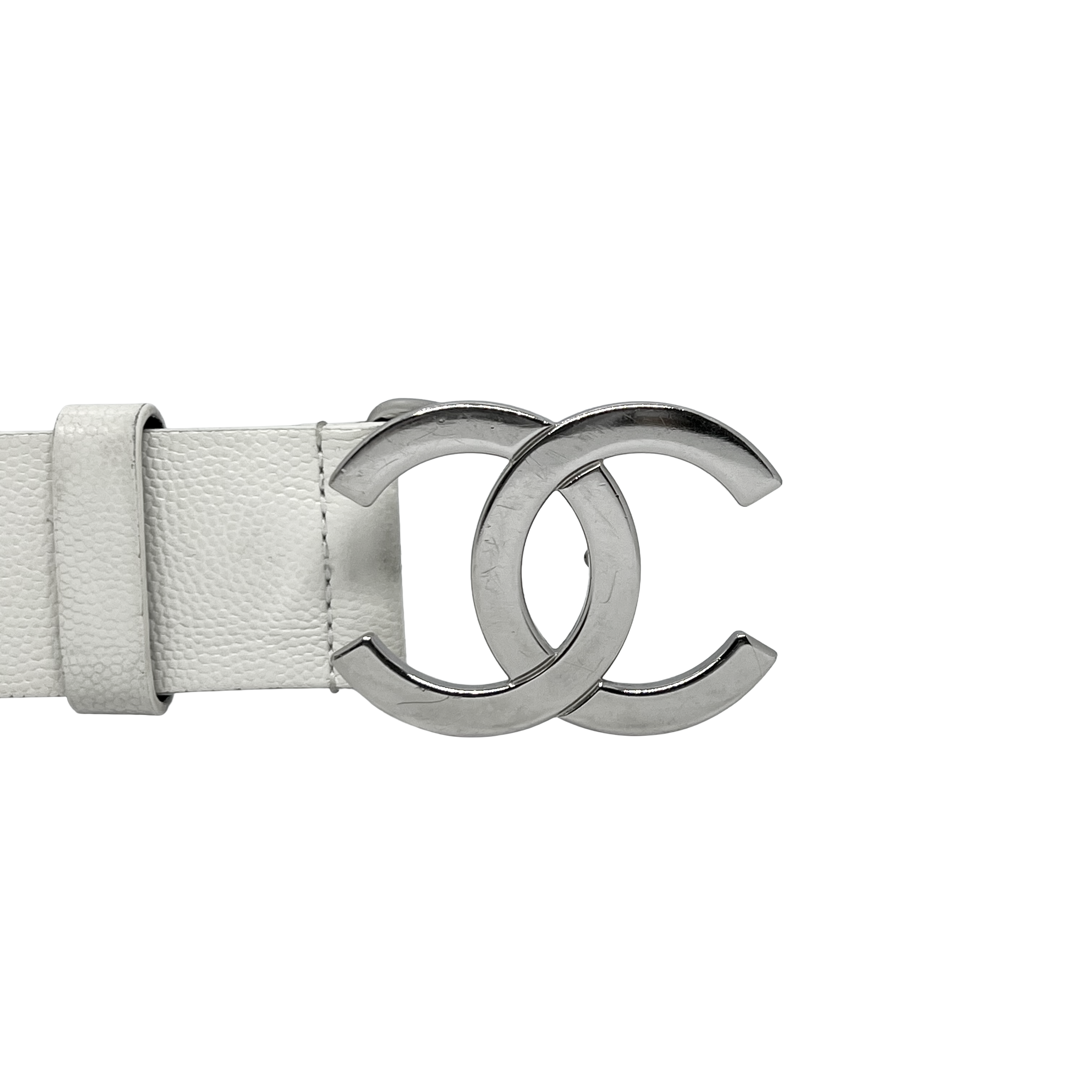 Chanel 2002 CC Logo Leather Belt