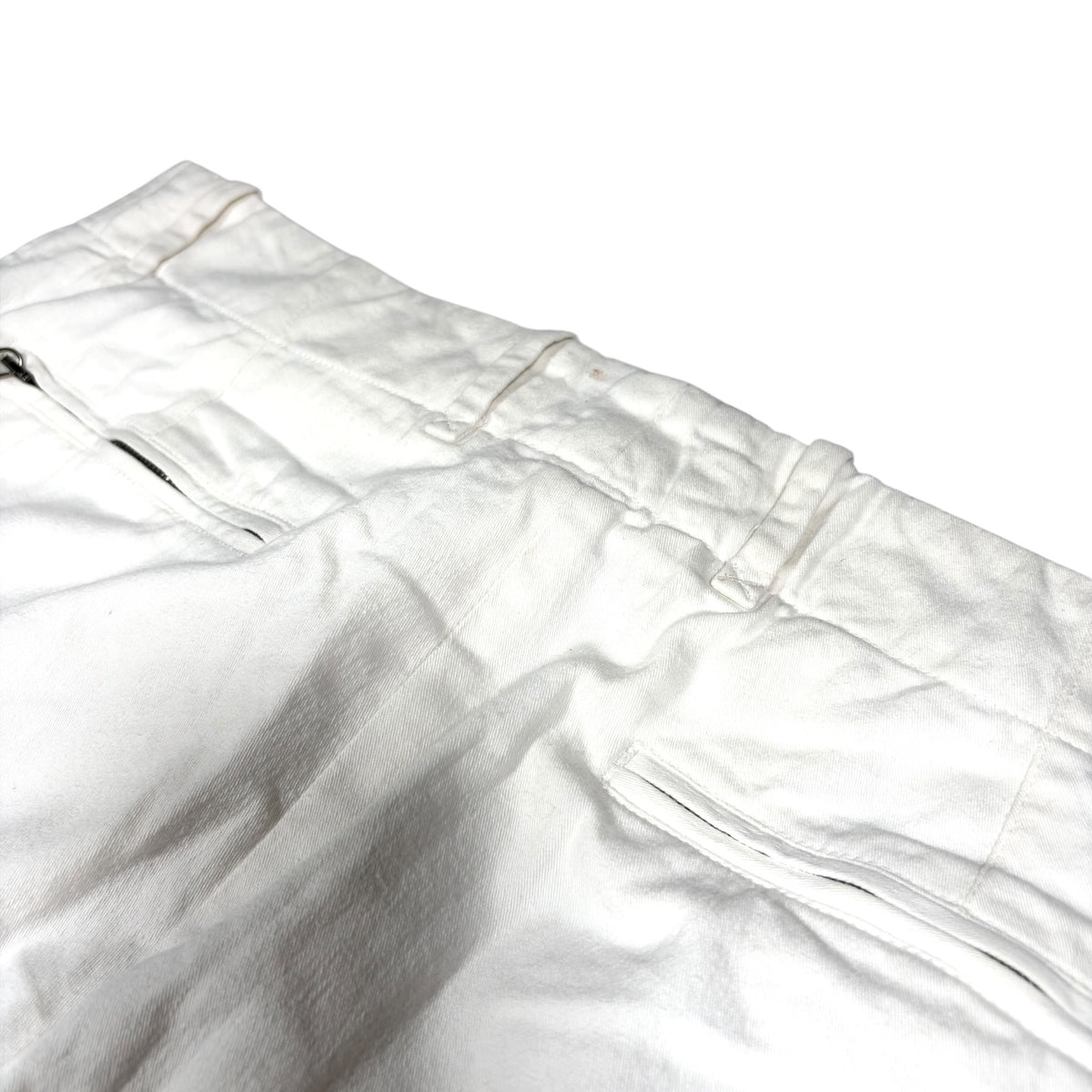 Dolce & Gabbana White Zip Trousers