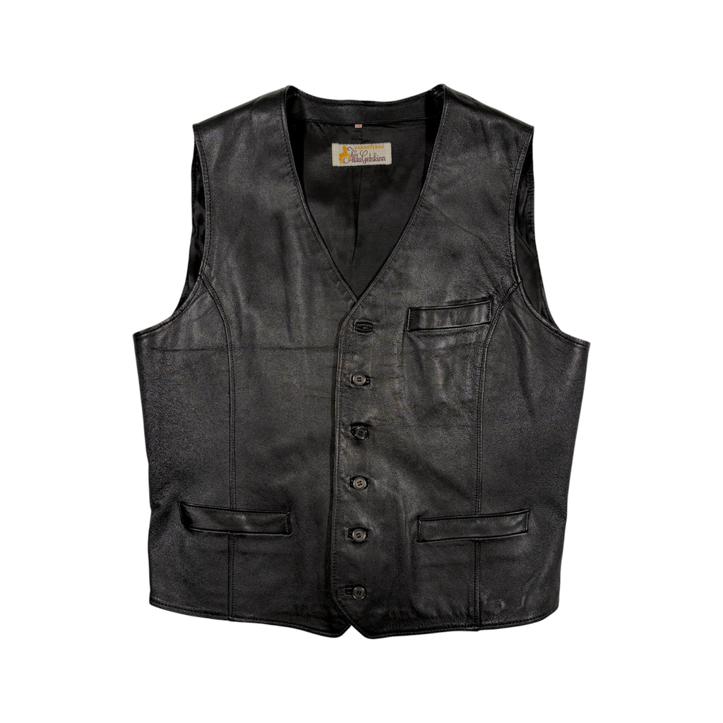 Vintage Jofama Malung Sweden Genuine Goatskin Leather Vest