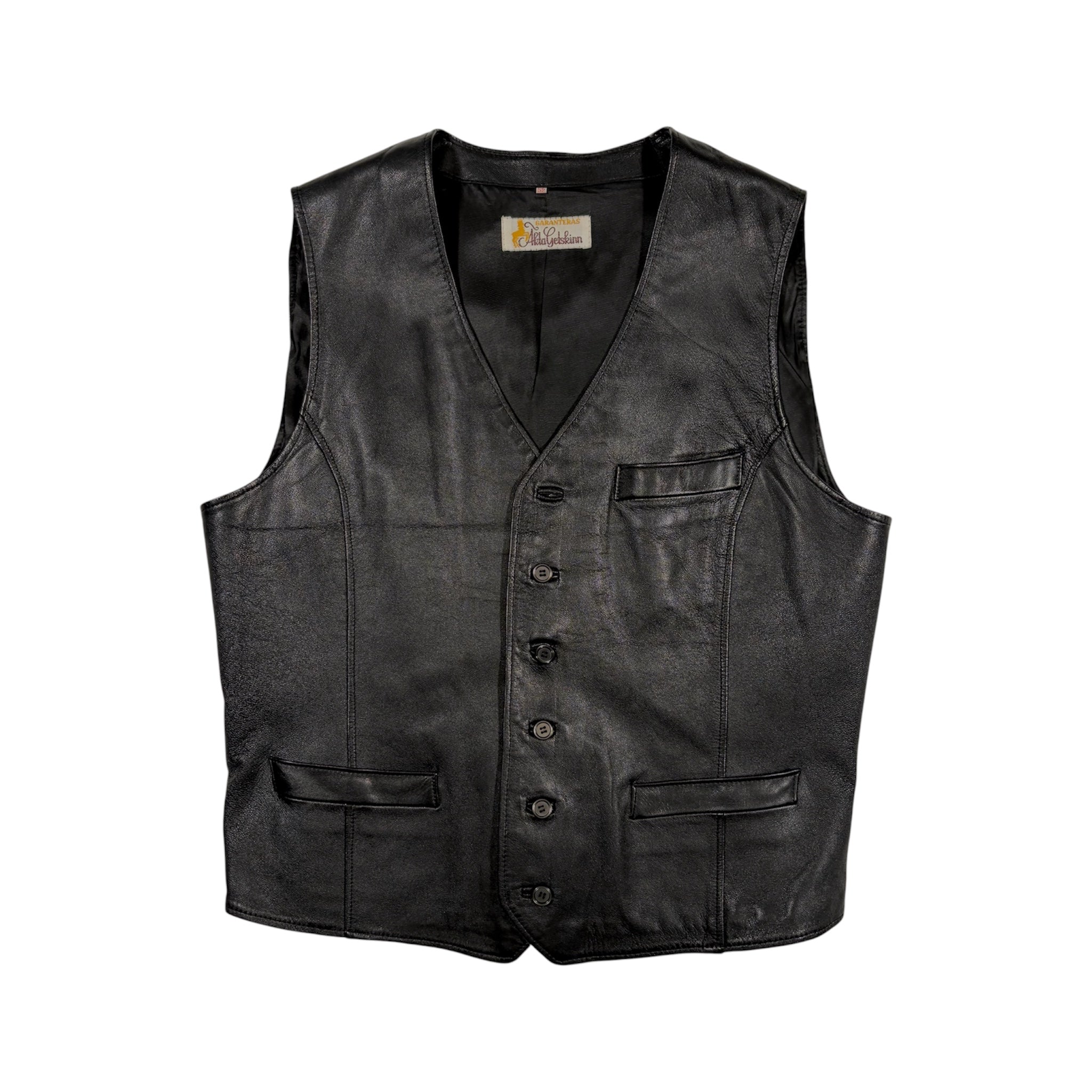 Vintage Jofama Malung Sweden Genuine Goatskin Leather Vest