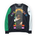 Givenchy by Riccardo Tisci "American Dream" Madonna Patchwork Zip-Shoulder Sweatshirt