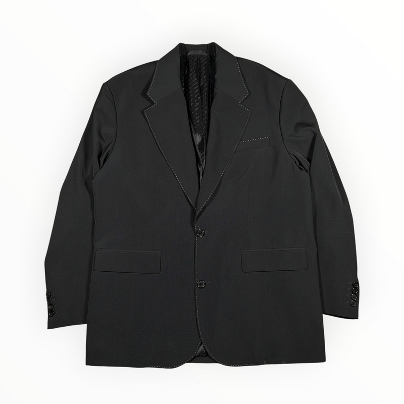 Acne Studios Contrast-Stitch Single-Breasted Blazer