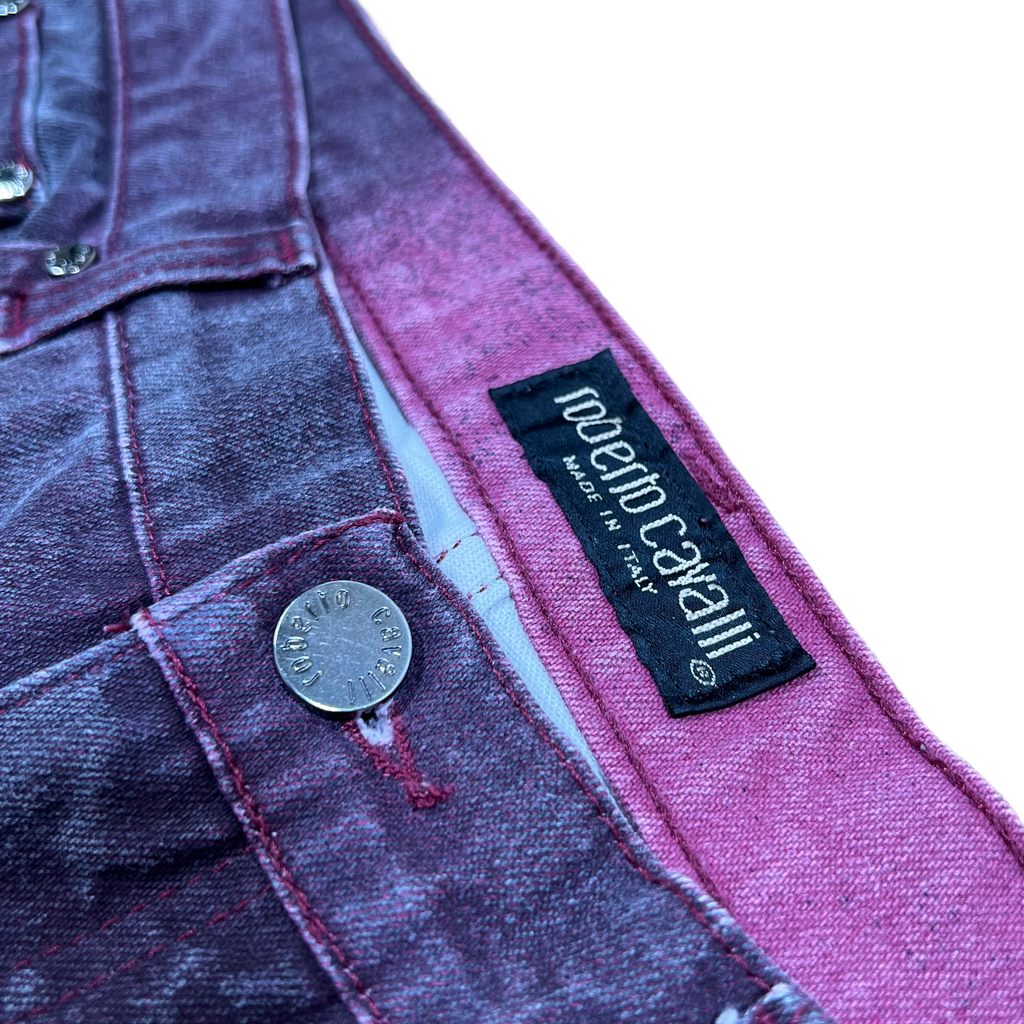 Roberto Cavalli Printed Hydrangea Jeans