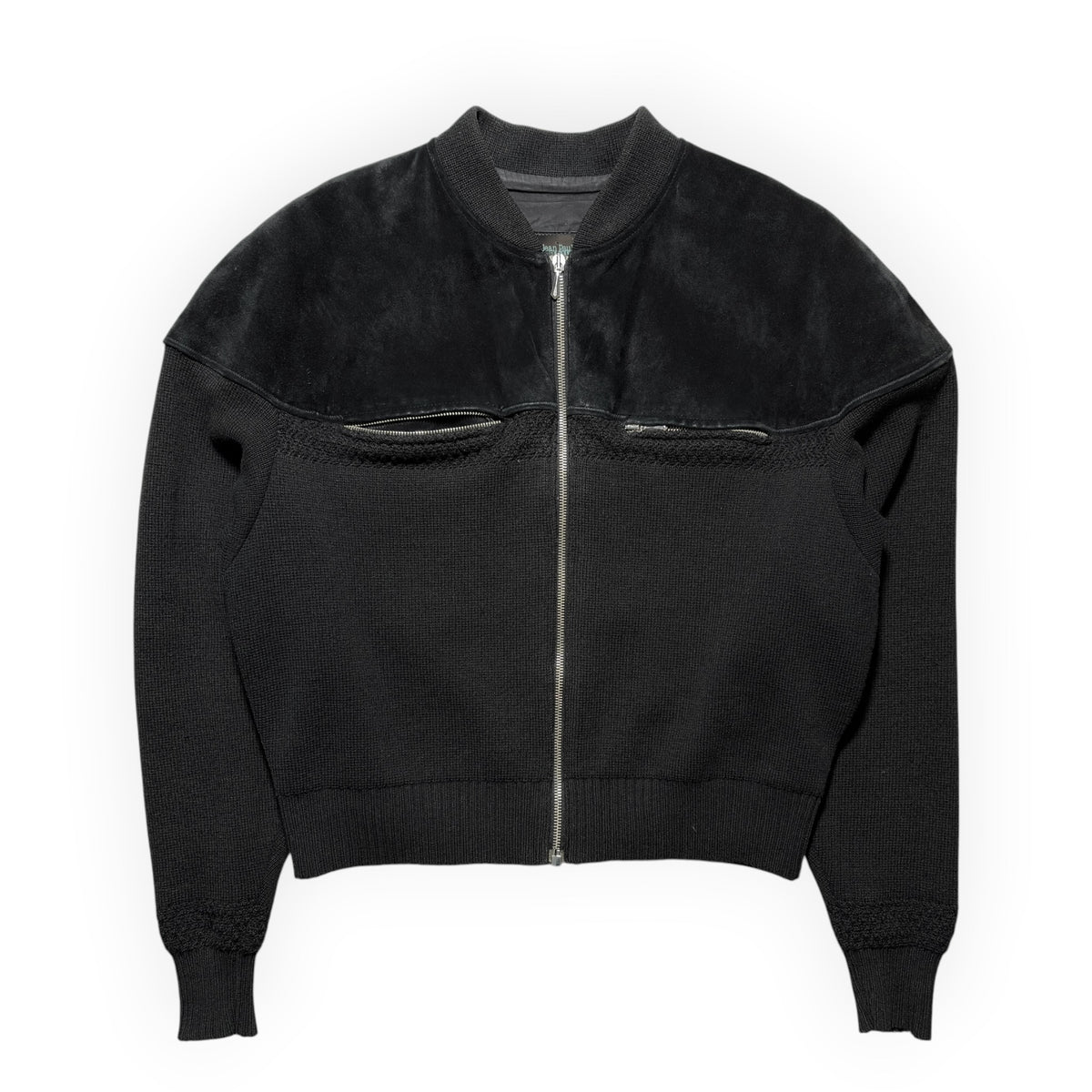 Jean Paul Gaultier CUIR Suede & Knit Hybrid Bomber Jacket