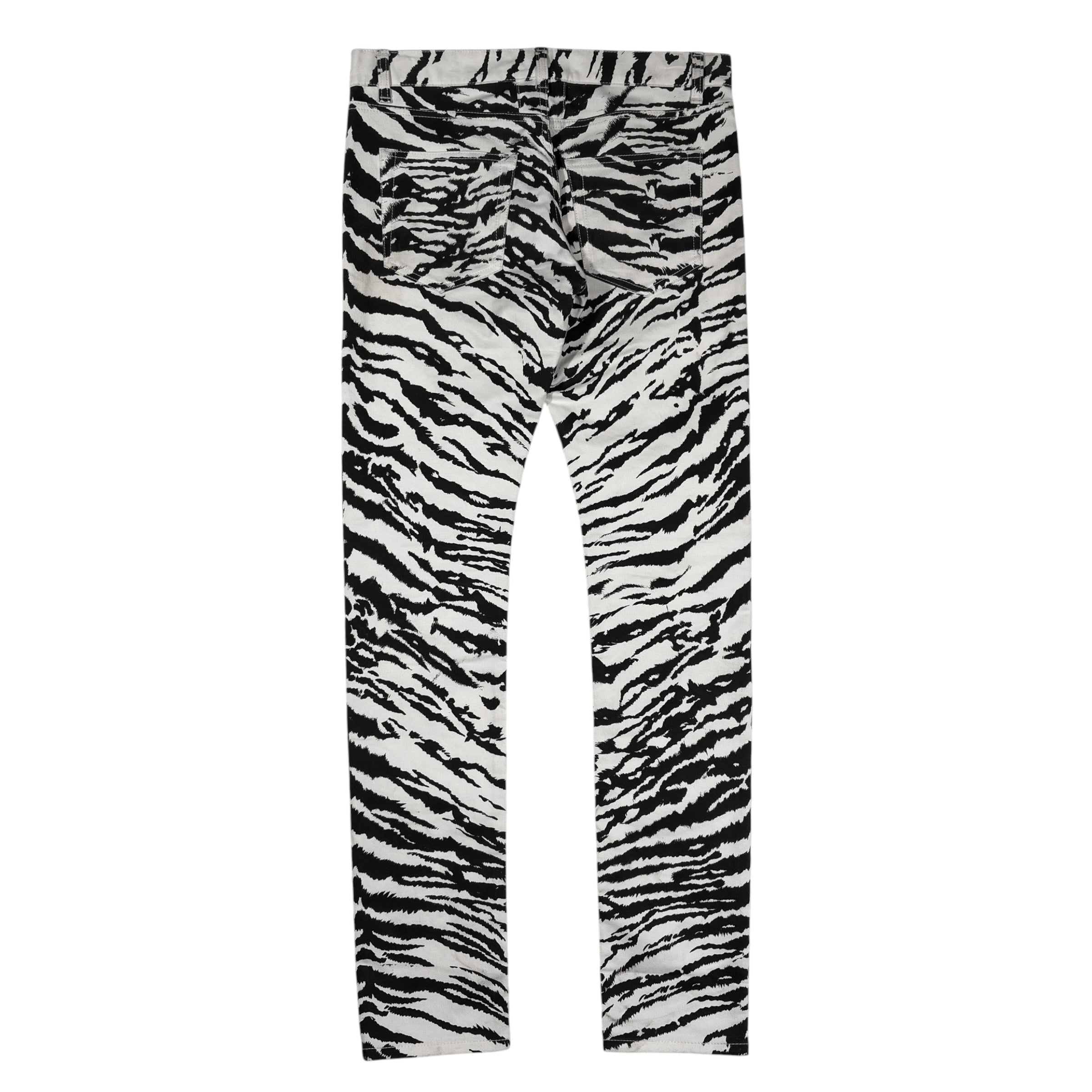 Saint Laurent Paris Hedi Slimane SS14 Tiger/Zebra Print Runway Sample Jeans