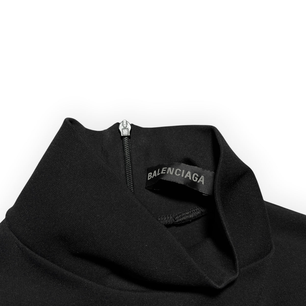Balenciaga 2022 Sporty B Zip-Back Turtleneck