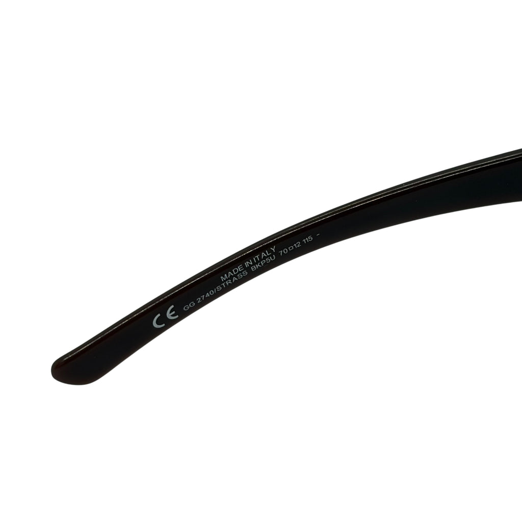 Gucci Rhinestone Horsebit Shield Sunglasses