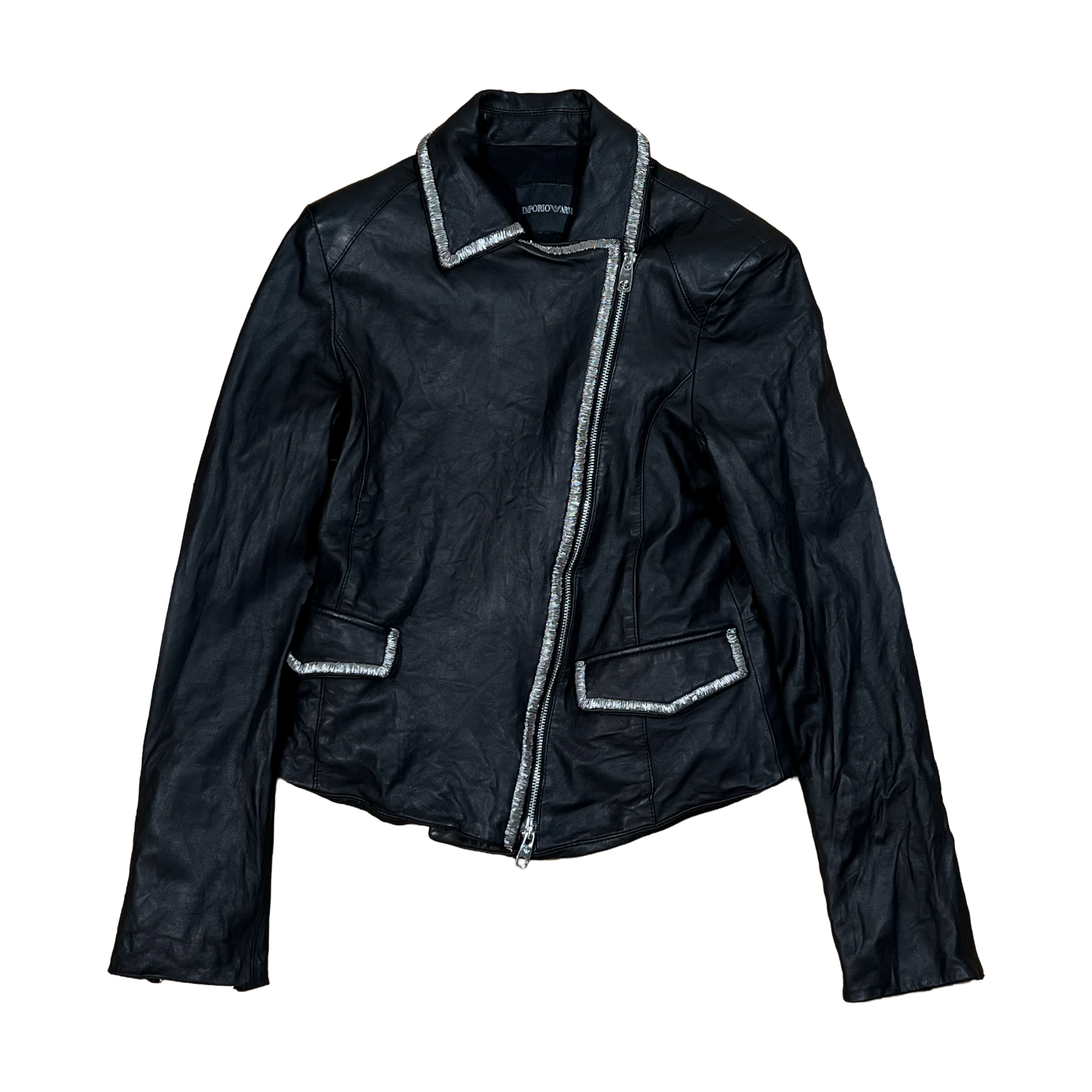 Emporio Armani Asymmetrical Chain-Trim Jacket