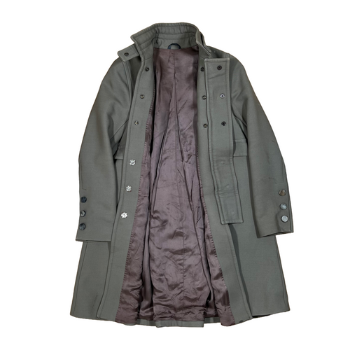Acne Jeans Funnel-Neck Wool Coat
