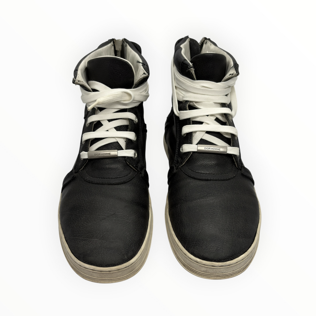 Dior AW07 Rear-Zip Leather Sneakers
