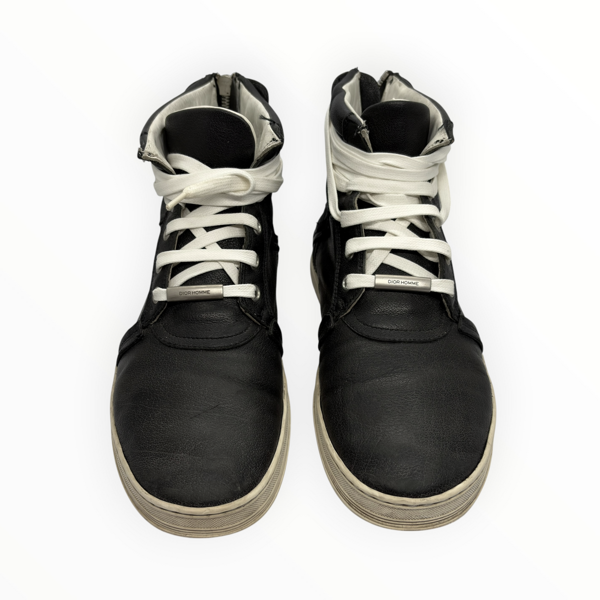 Dior AW07 Rear-Zip Leather Sneakers