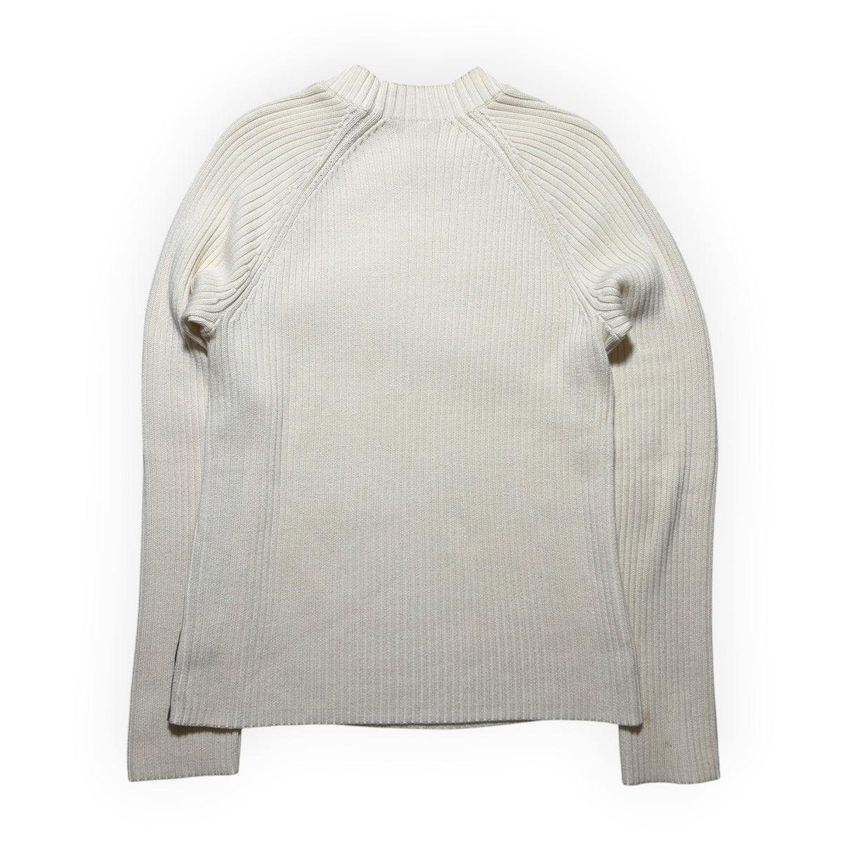 Armani Exchange Asymmetric Button Ribbed Knit Sweater