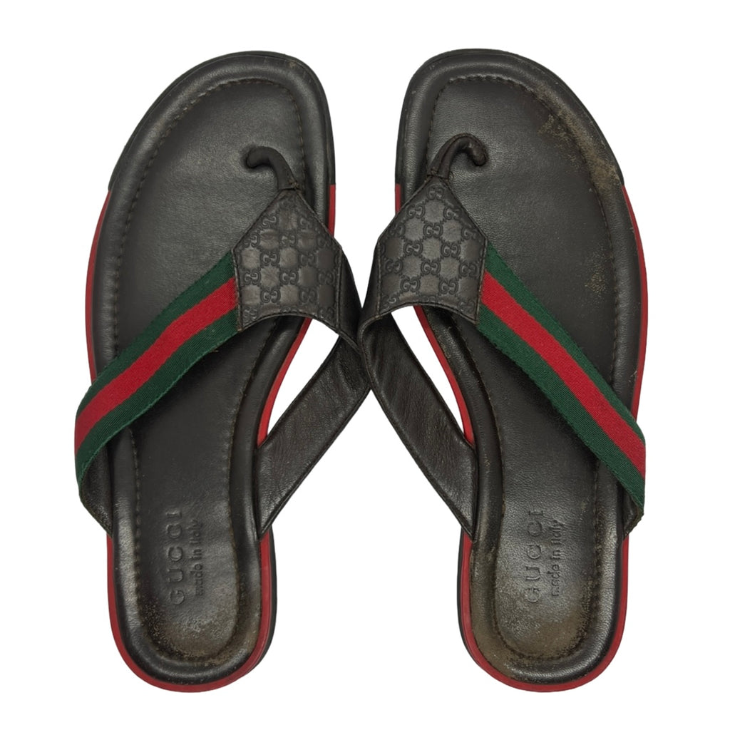 Gucci Leather Flip Flops