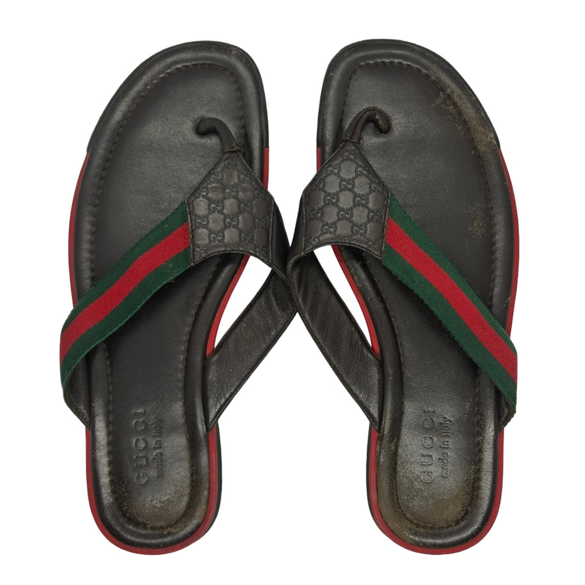 Gucci Leather Flip Flops