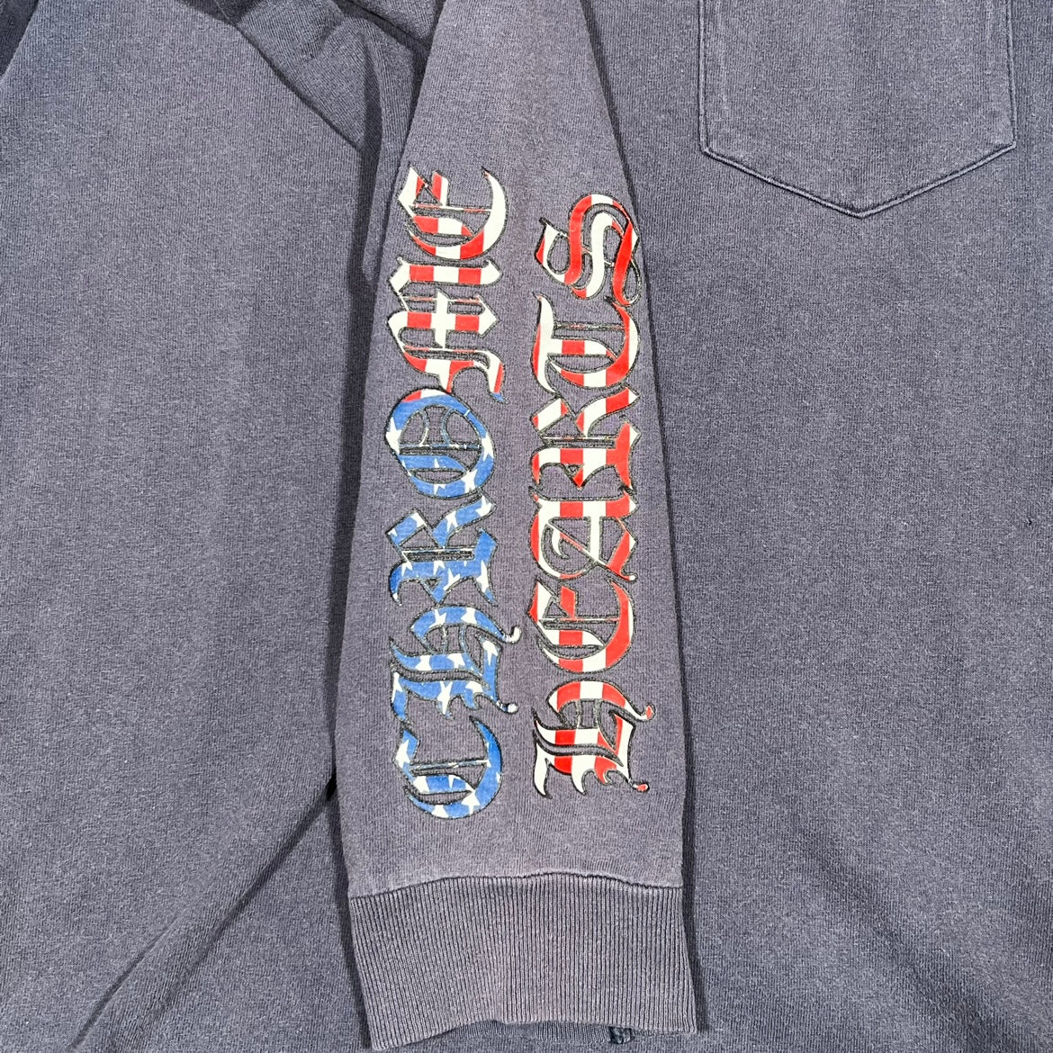 Chrome Hearts American Flag Scroll Long Sleeve