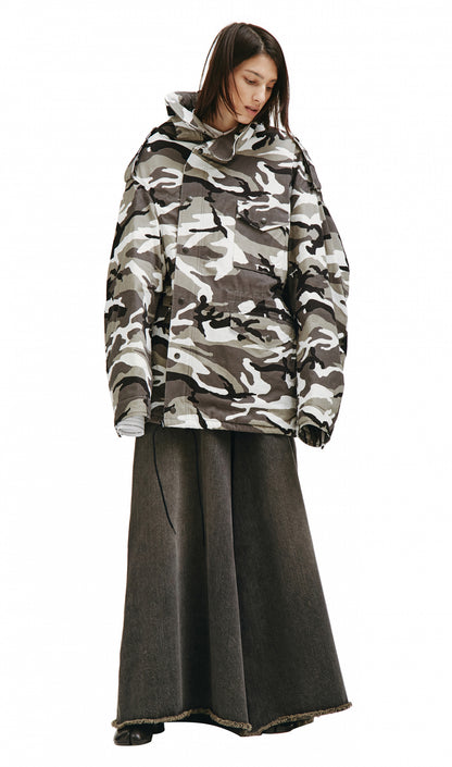 Balenciaga Fall21 Runway Snow Camo Jacket