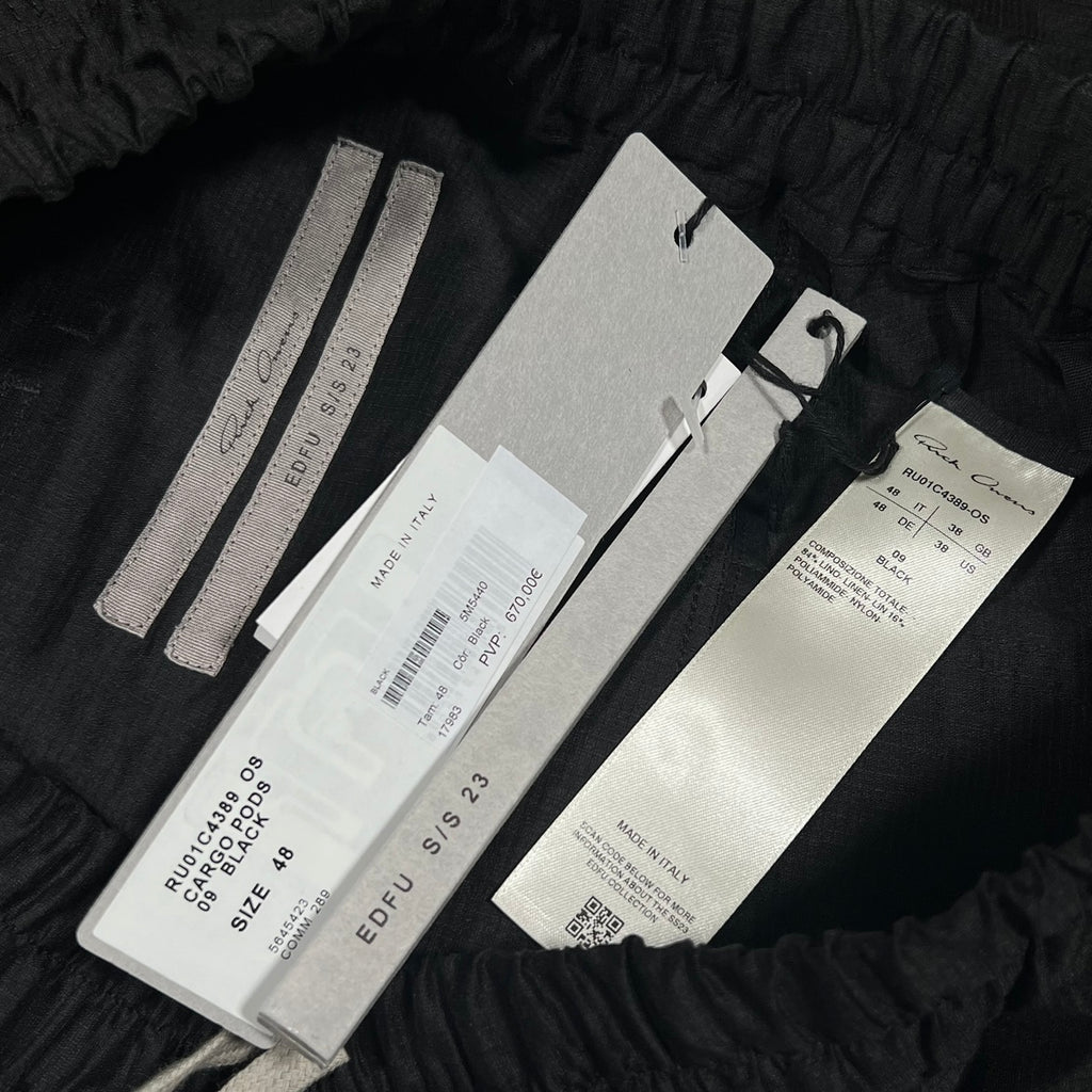 Rick Owens SS23 "Edfu" Cargo Pods Shorts
