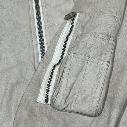 Rick Owens SS19 "Babel" Blistered Lamb Leather Bomber