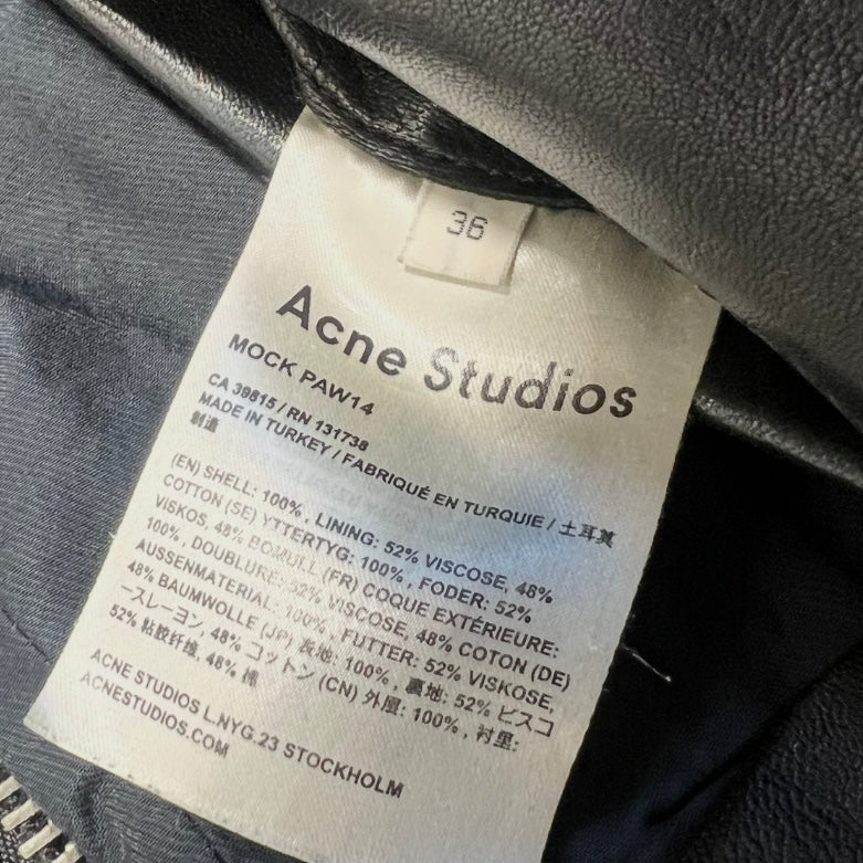 Acne Studios AW14 Leather Biker Jacket