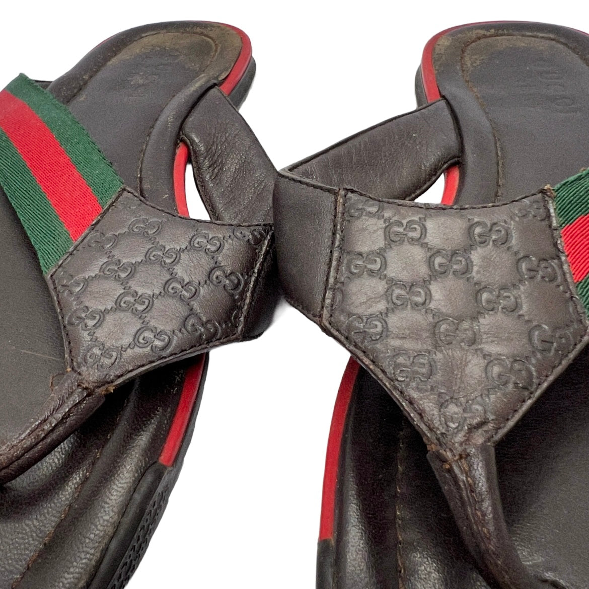 Gucci Leather Flip Flops