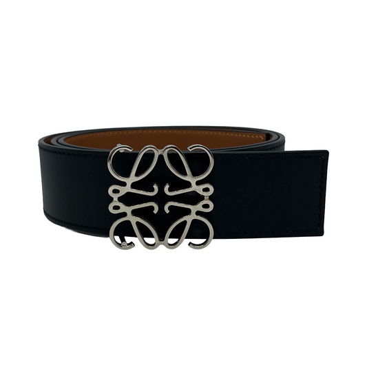 Loewe Silver Reversible Anagram Belt