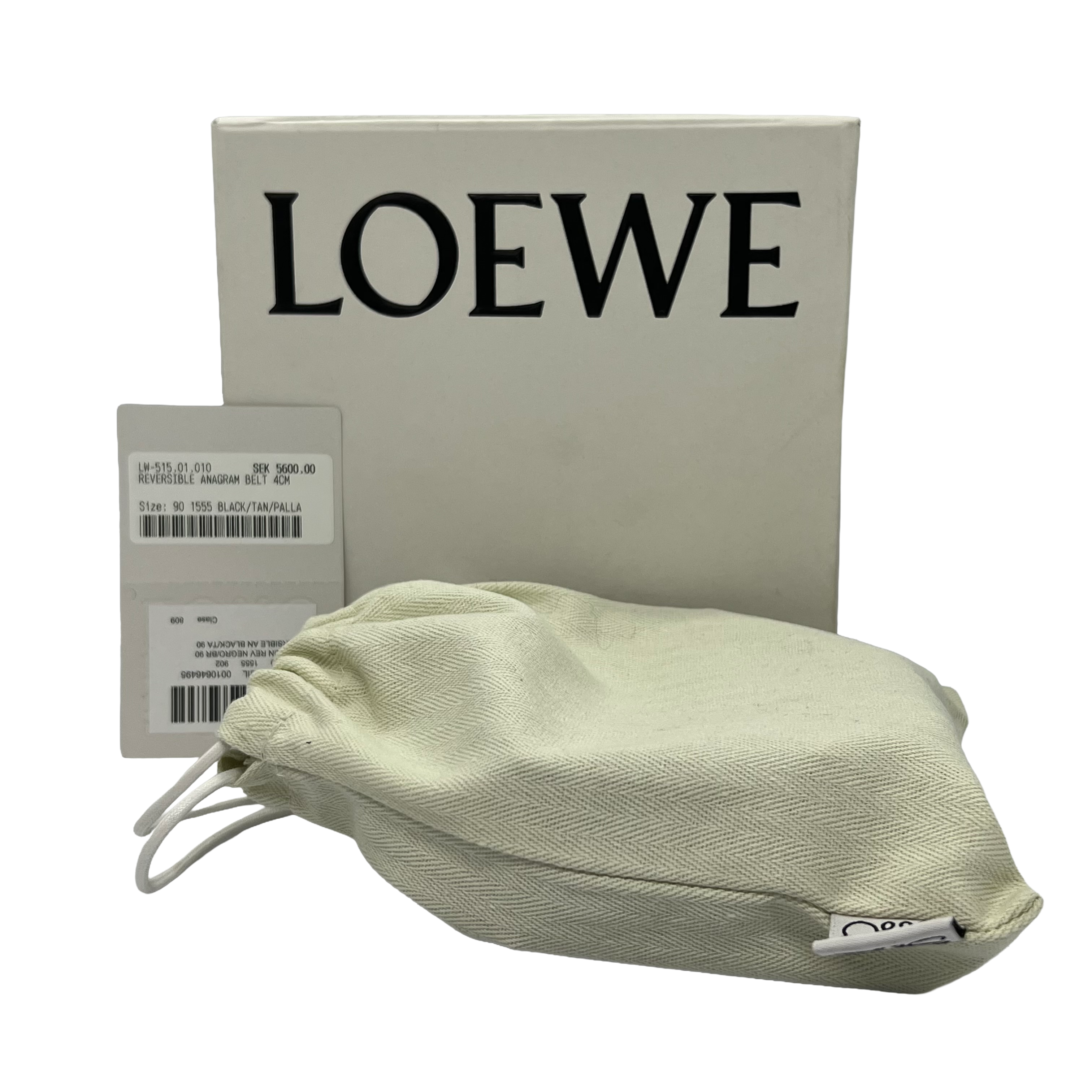 Loewe Silver Reversible Anagram Belt