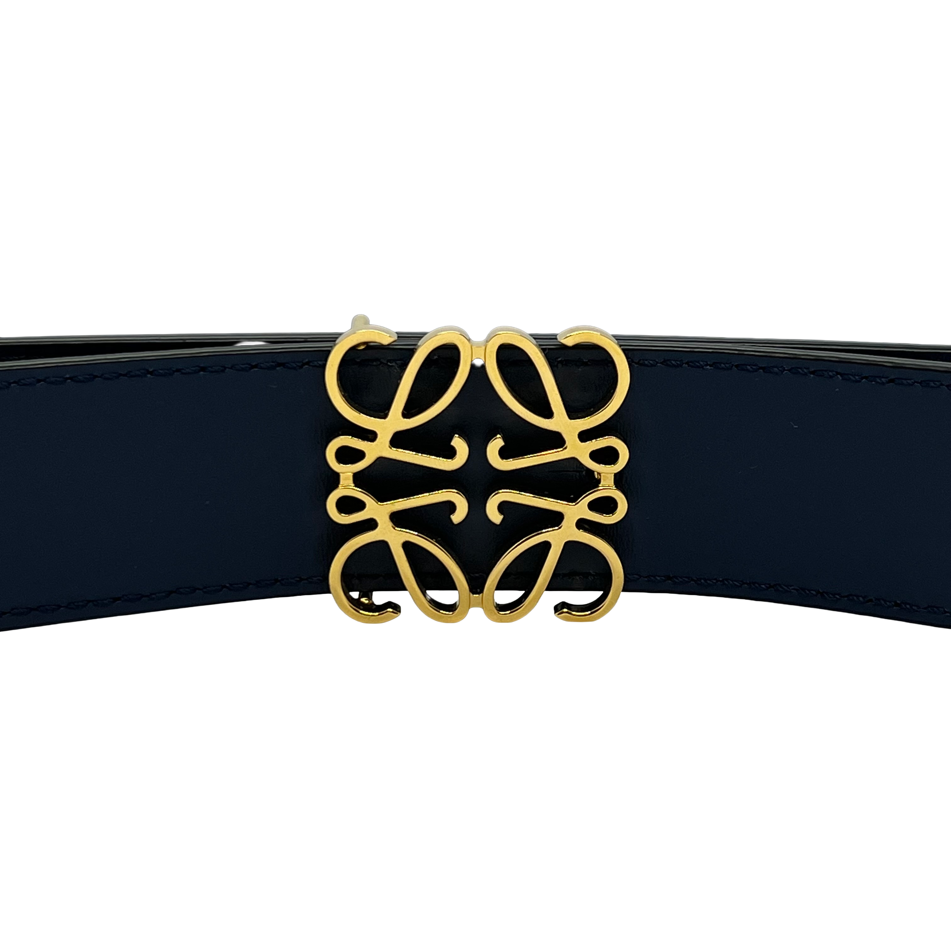 Loewe Gold Reversible Anagram Belt