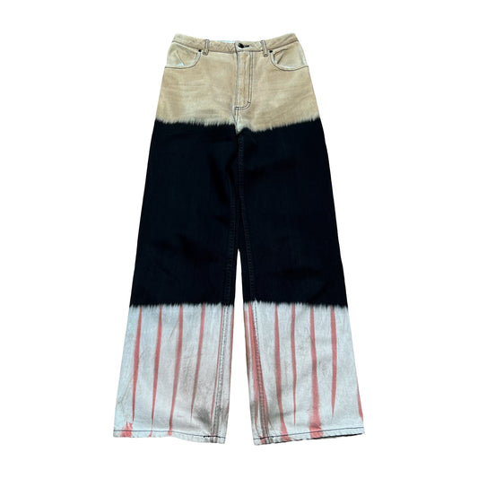 Eckhaus Latta Runway Wide Leg Jeans Tri Stacked