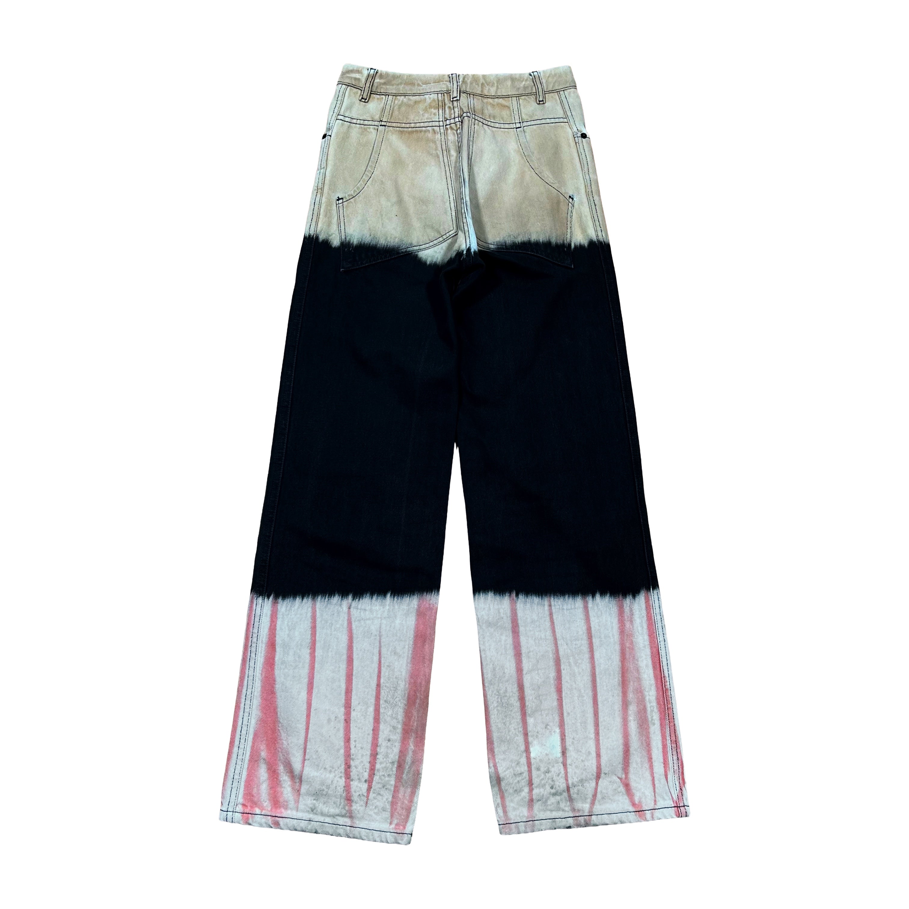 Eckhaus Latta Runway Wide Leg Jeans Tri Stacked